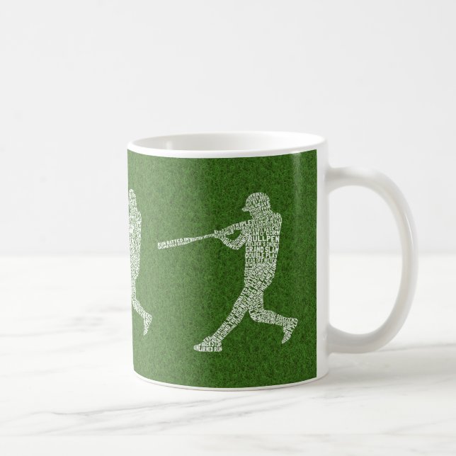 Caneca De Café Arte do Jogador de Bola do Sofball (Direita)