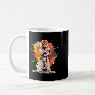 Caneca De Café Arte do Leão de Taekwondo Kickboxing Jiu-Jitsu Leã
