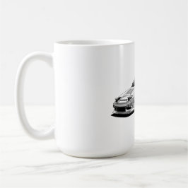 Caneca De Café arte do nissan 240sx desenhada à mão 