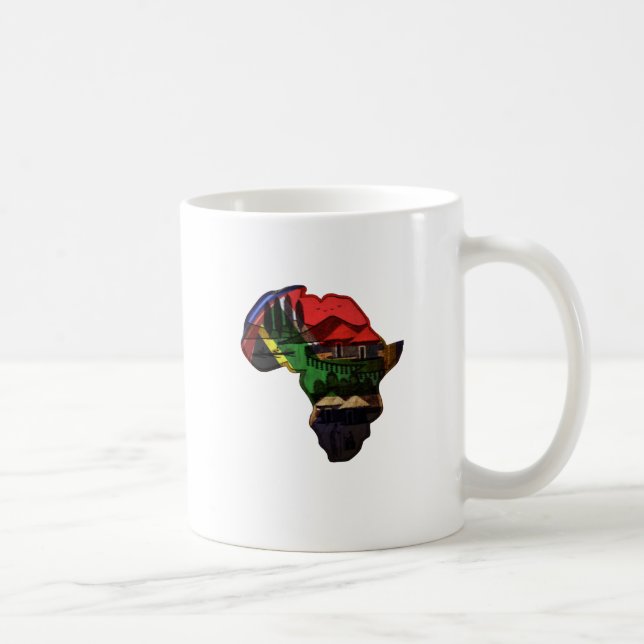 Caneca De Café Arte do Patrimônio Africano - Uma Fusão Cultural (Direita)