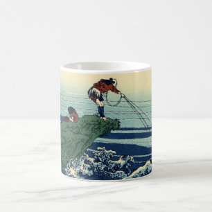 Caneca De Café Arte do Pescador de Kajikazawa de Hokusai Vintage