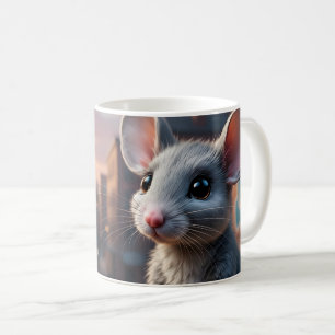 Caneca De Café Arte do Rato da Cidade de Contos de Fadas