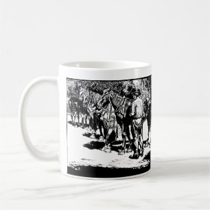 Caneca De Café Arte do Rodeio Ocidental no País dos Cowboy e Cava