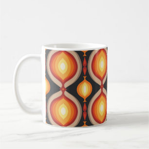 Caneca De Café Arte do século médio: fundo geométrico abstrato.