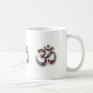 Caneca De Café Arte do Símbolo Floral Namaste