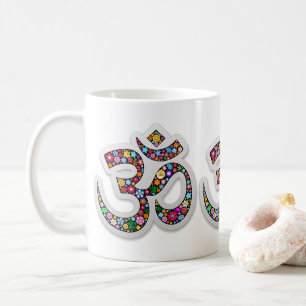 Caneca De Café Arte do Símbolo Floral Namaste