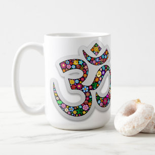 Caneca De Café Arte do Símbolo Floral Namaste