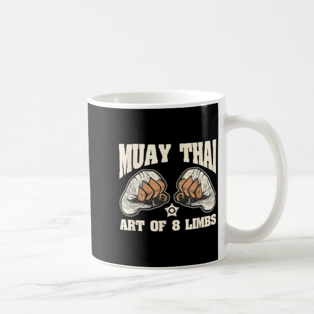 Caneca De Café Arte dos 8 Membros Muay Thai (Direita)