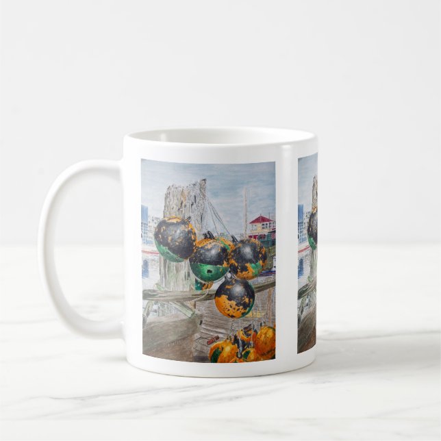 Caneca De Café Arte dos Amortecedores de Cais (Esquerda)