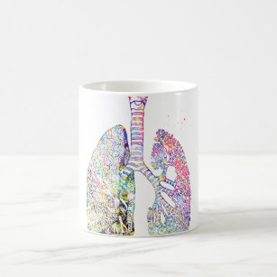 Caneca De Café Arte dos pulmões