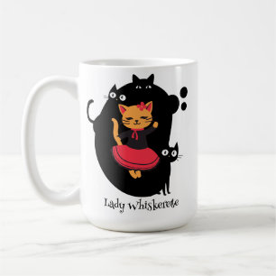 Caneca De Café Arte e Poema de Gatinha Bailarina Presente Fofo