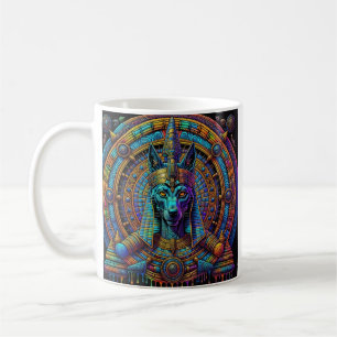Caneca De Café Arte Egípcia Anubis