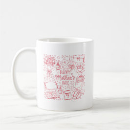 Caneca De Café Arte Elegante para o Dia das Mães