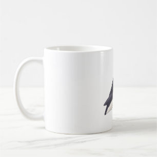 Caneca De Café arte em aquarela da espécie de ave Papagaio-do-mar