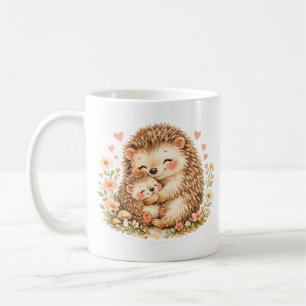 Caneca De Café Arte em Aquarela da Mamãeouriço