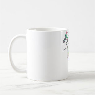 Caneca De Café arte em aquarela de espécies de beija-flor