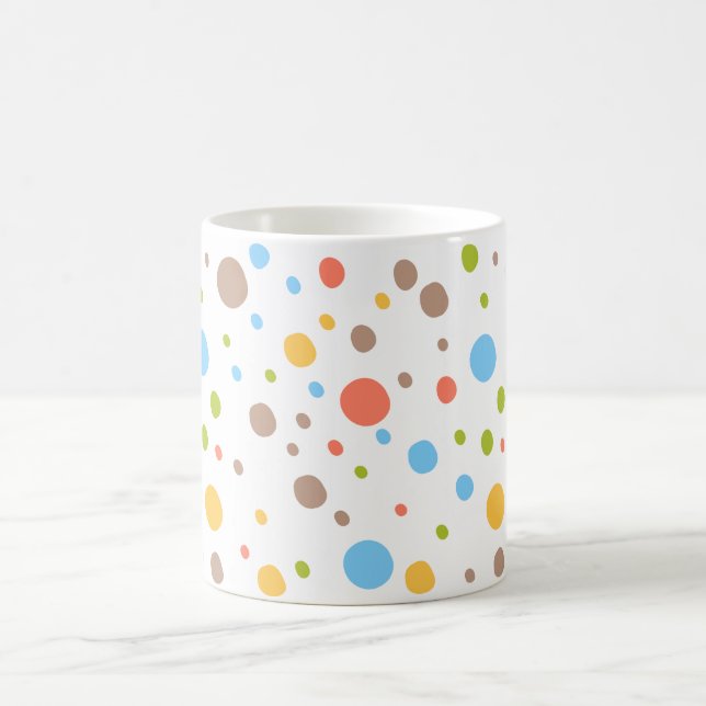 Caneca De Café 🎨 Arte em Círculos: Bolinhas Delight Mug (Centro)