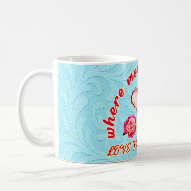 Caneca De Café arte em forma de coração (Esquerda)