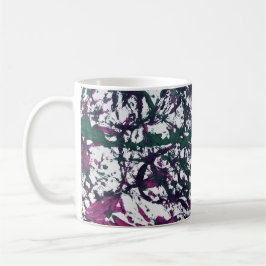 Caneca De Café Arte em Mármore Roxo, Verde e Rosa