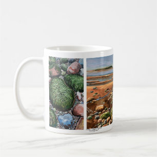 Caneca De Café Arte em Praia Moderna Procura/Esconde/Capa