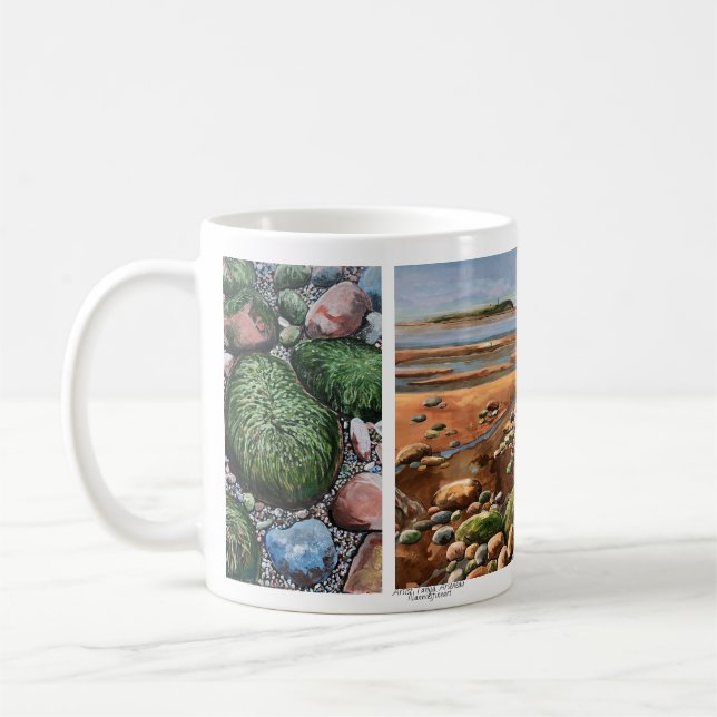 Caneca De Café Arte em Praia Moderna Procura/Esconde/Capa (Esquerda)