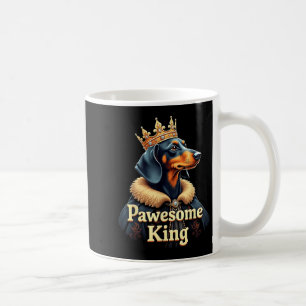 Caneca De Café Arte engraçada de cachorro Dachshund Rei Wiener