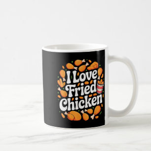 Caneca De Café Arte engraçada de frango frito para homens mulhere