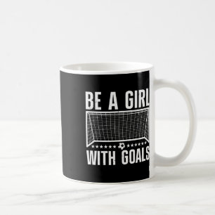 Caneca De Café Arte engraçada de futebol para mulheres Jogadoras 