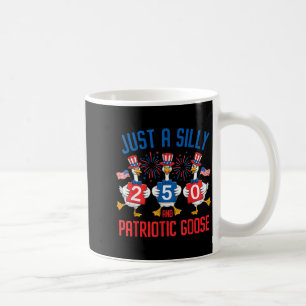 Caneca De Café Arte engraçada de ganso patriota bobo