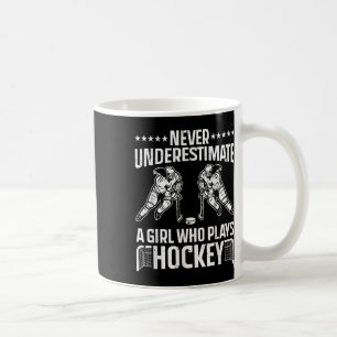 Caneca De Café Arte engraçada de hóquei para meninas mulheres Jog