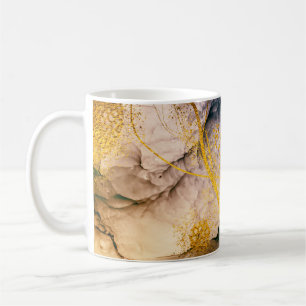 Caneca De Café Arte exótica. Ouro, design artístico. Pintor
