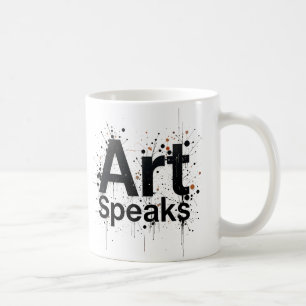 Caneca De Café Arte Fala - Tipografia Minimalista