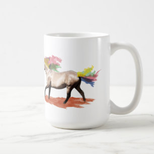 Caneca De Café Arte Fantasia - Cavalo Arco-Íris