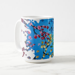 Caneca De Café Arte feita à mão - A Roda de Flores