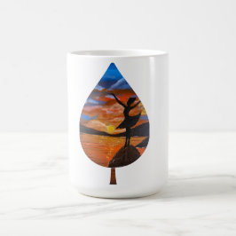 Caneca De Café Arte feita à mão / Dançando com sóis