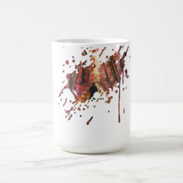 Caneca De Café Arte feita à mão - Floresta laranja