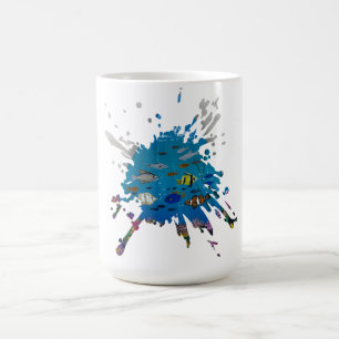 Caneca De Café Arte feita à mão - profundezas do oceano