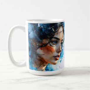 Caneca De Café Arte feminina de exposição dupla