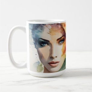 Caneca De Café Arte feminina de exposição dupla