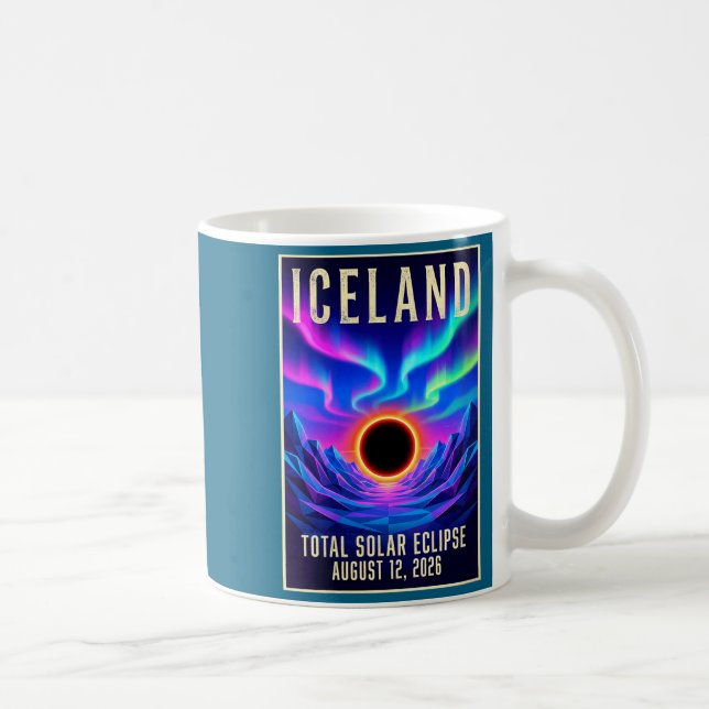 Caneca De Café Arte Feminino Eclipse Solar 2026 Totalidade 12 de  (Direita)
