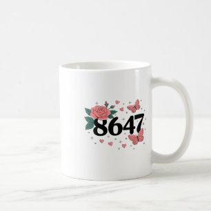 Caneca De Café Arte Floral Anti-trump Retro Presidente