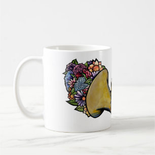 Caneca De Café Arte Floral Banda Francesa