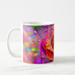 Caneca De Café Arte Floral Surreal