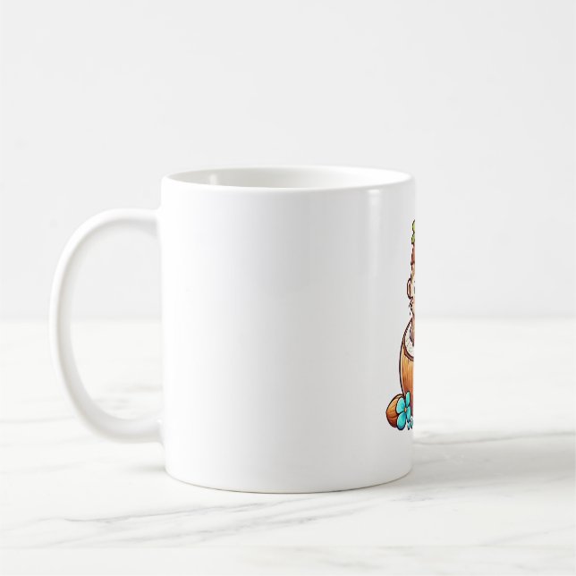 Caneca De Café Arte Fofa de Lontra Coco  (Esquerda)