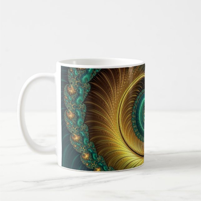 Caneca De Café Arte Fractal 37 Mug (Esquerda)