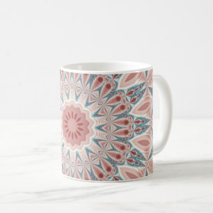 Caneca De Café Arte Fractal do Caleidoscópio Moderno em greve