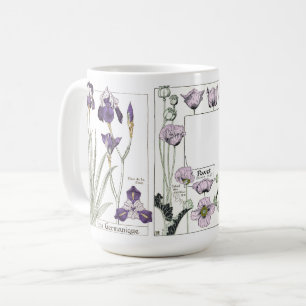 Caneca De Café Arte Francesa Nouveau Íris Poppy Flower Mug