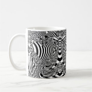 Caneca De Café Arte Geométrica A Preto E Branco 12