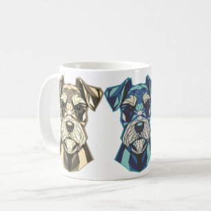 Caneca De Café Arte Geométrica de Schnauzer