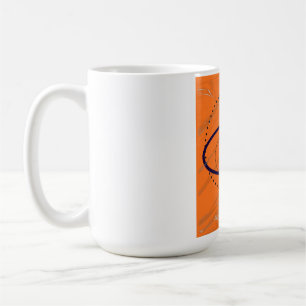 CANECA DE CAFÉ ARTE GEOMÉTRICA LARANJA